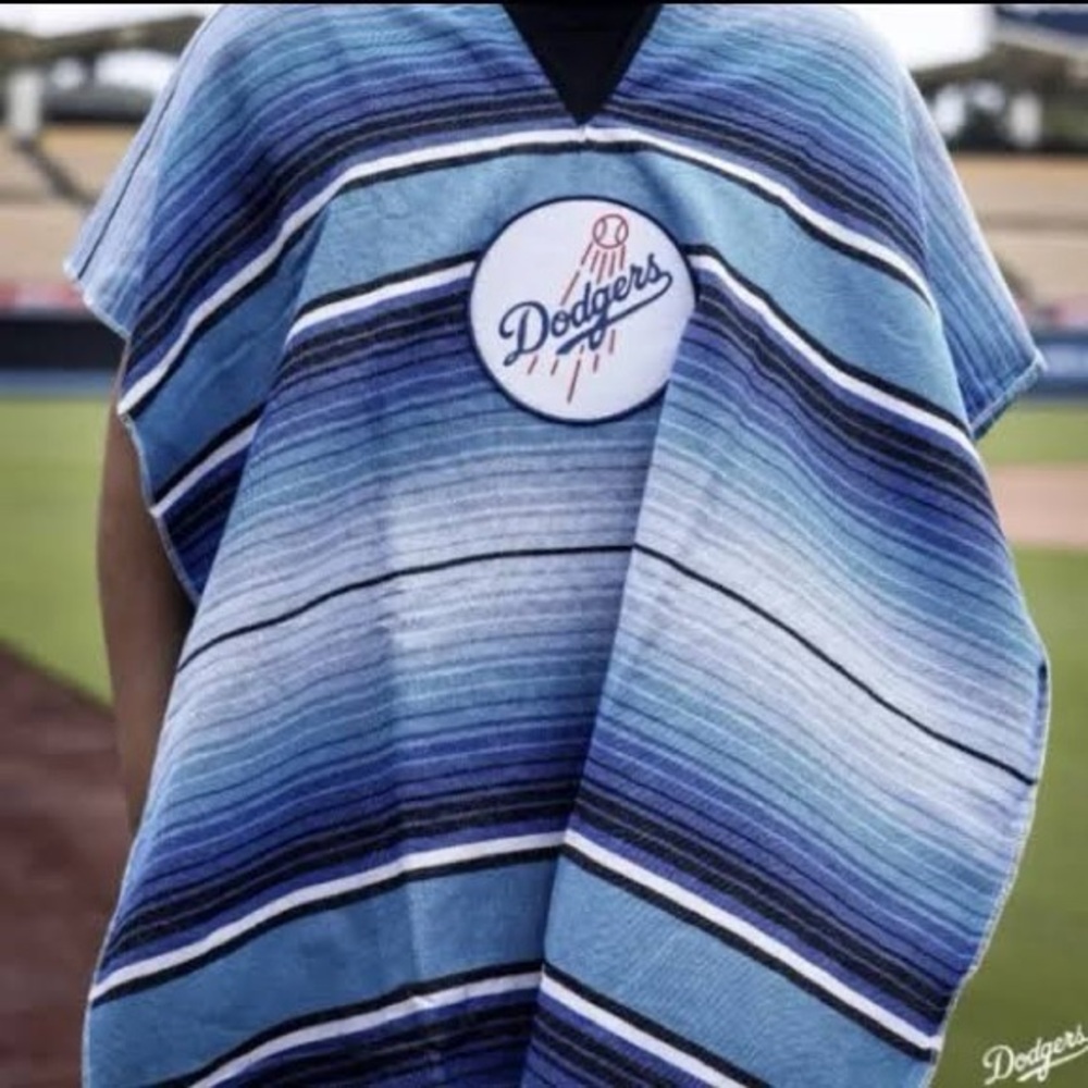 Dodgers Blue Striped Poncho